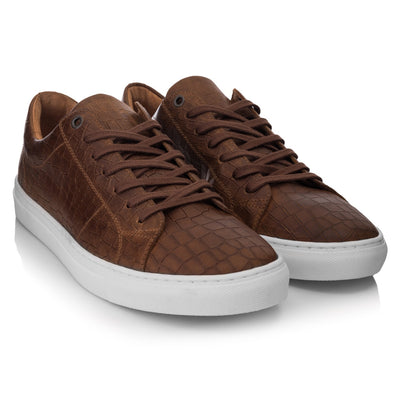 Velo Sneaker Eco Croco 2 Cuoio en cuir en relief