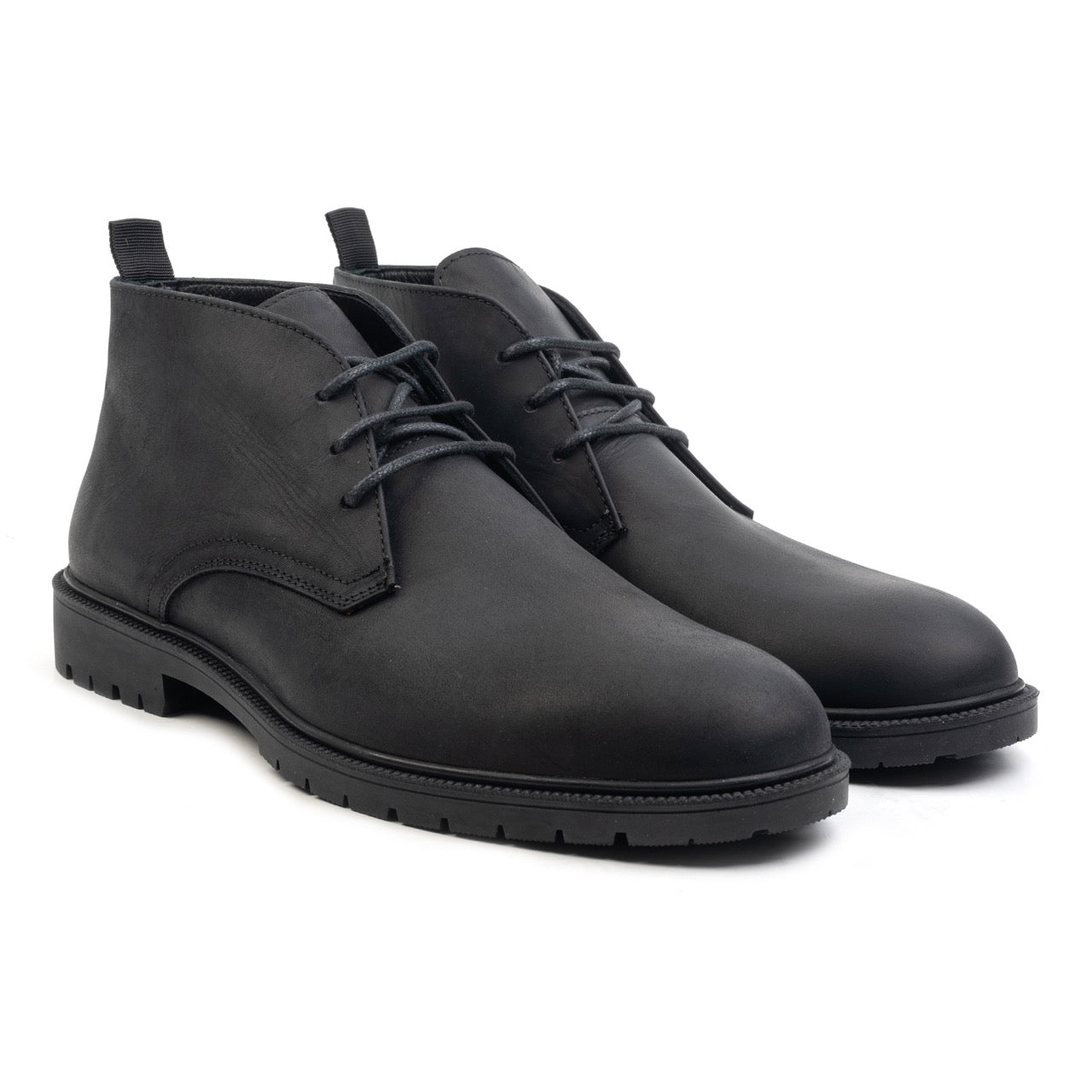 Adam Chukka Black Wachs Leder