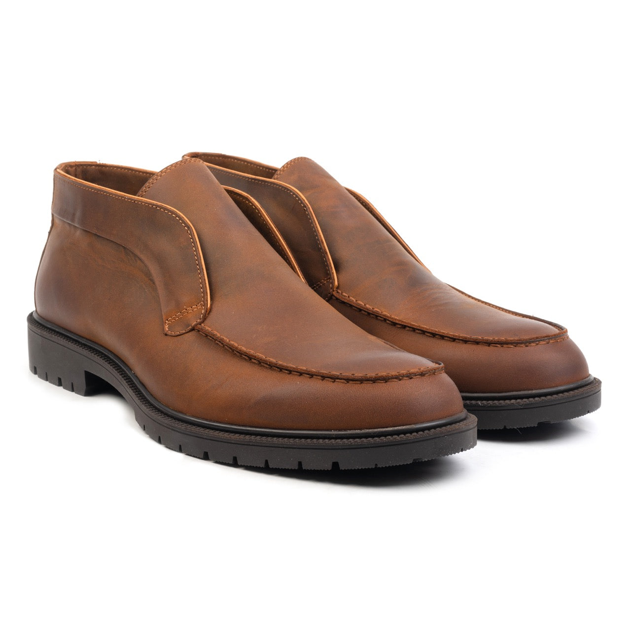 Adam Ankle Boot Tan Wax Cuir