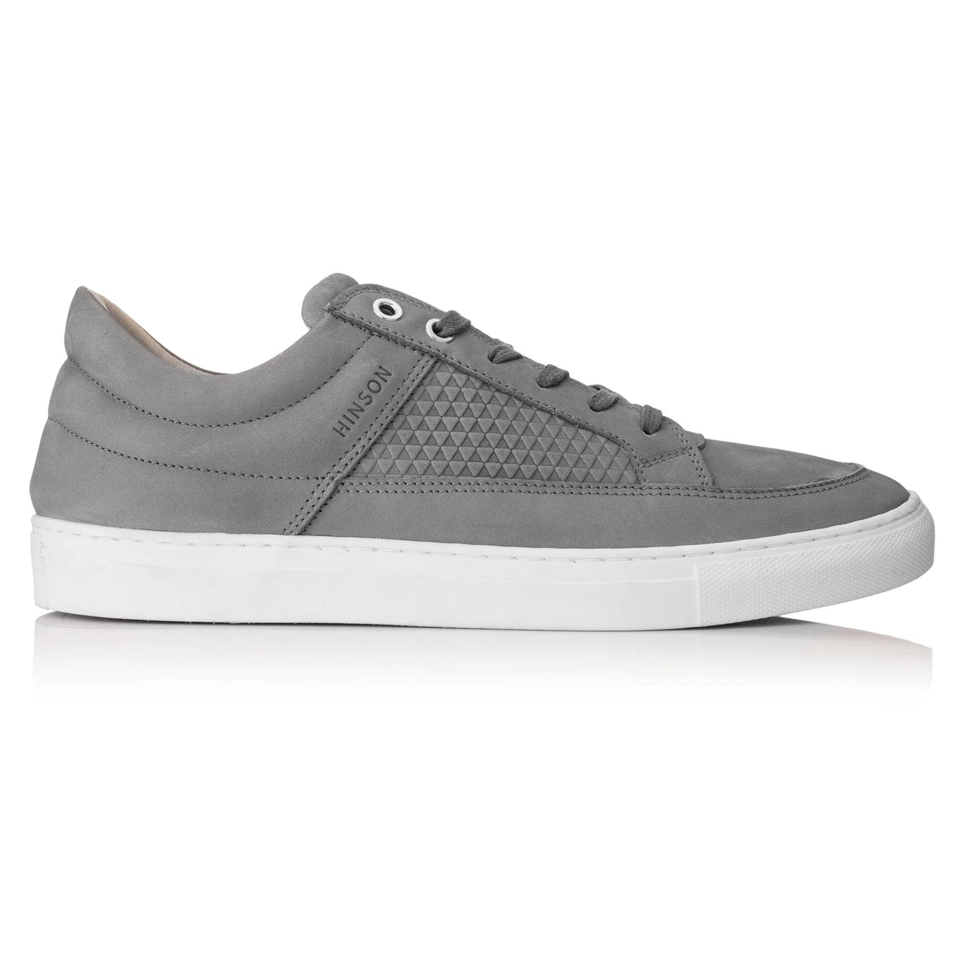 Nubuck en cuir gris bas en velo