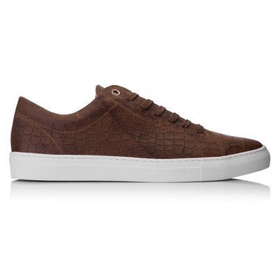 Velo Sneaker Eco Croco 2 Cuoio en cuir en relief