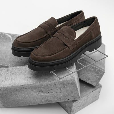 ELON LOAFER Dk Brown Suede - HINSON | ALPINA