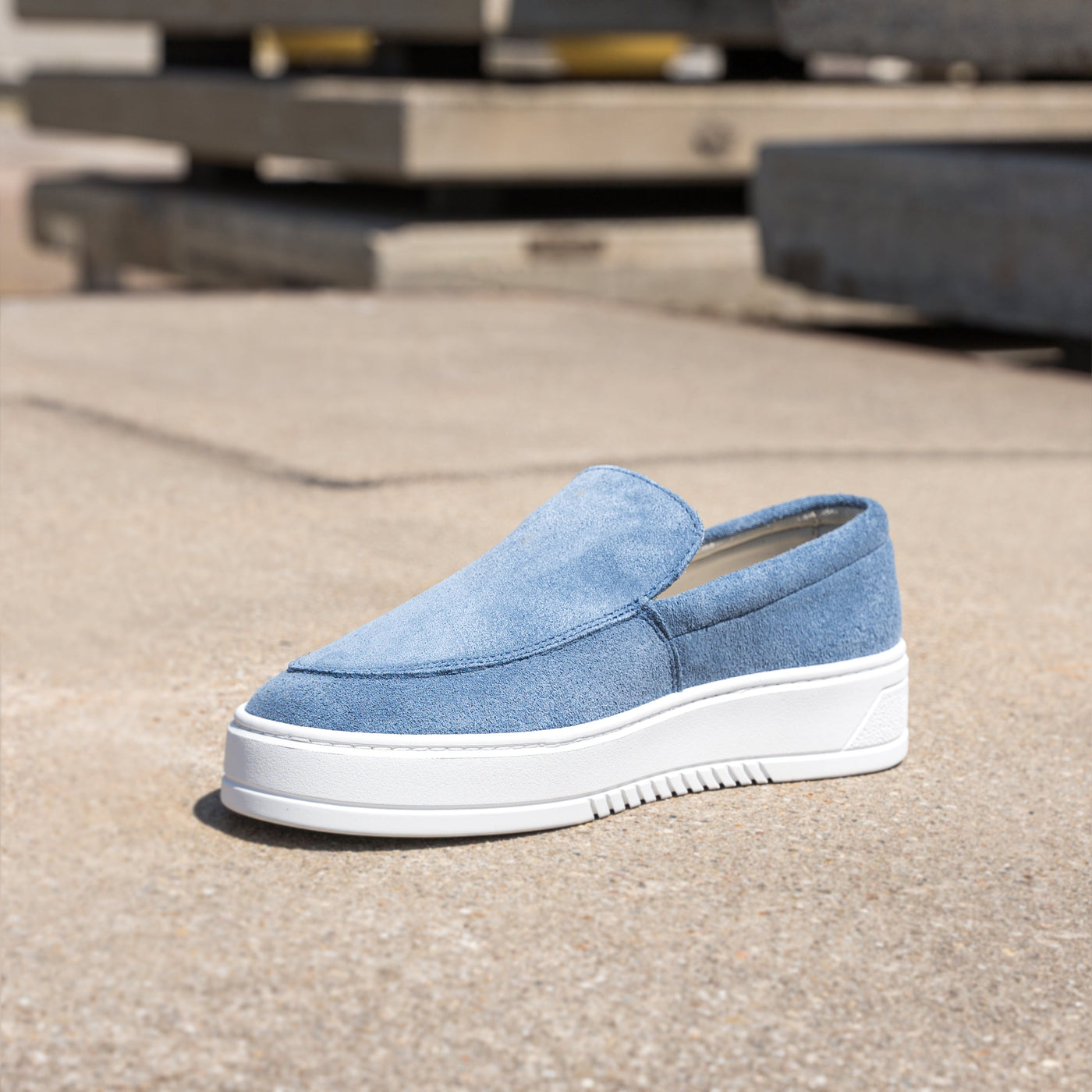 MILLER SLIP ON Blue Suede - HINSON | ALPINA