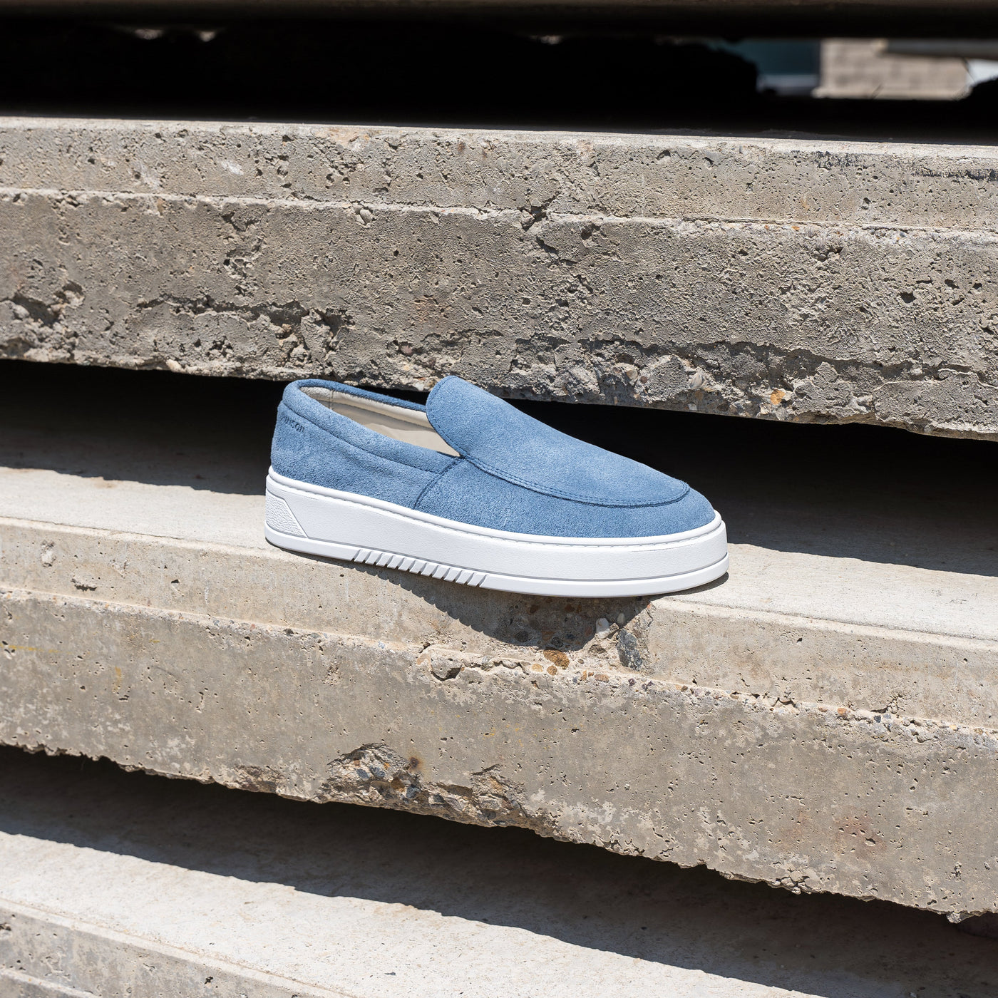 MILLER SLIP ON Blue Suede - HINSON | ALPINA