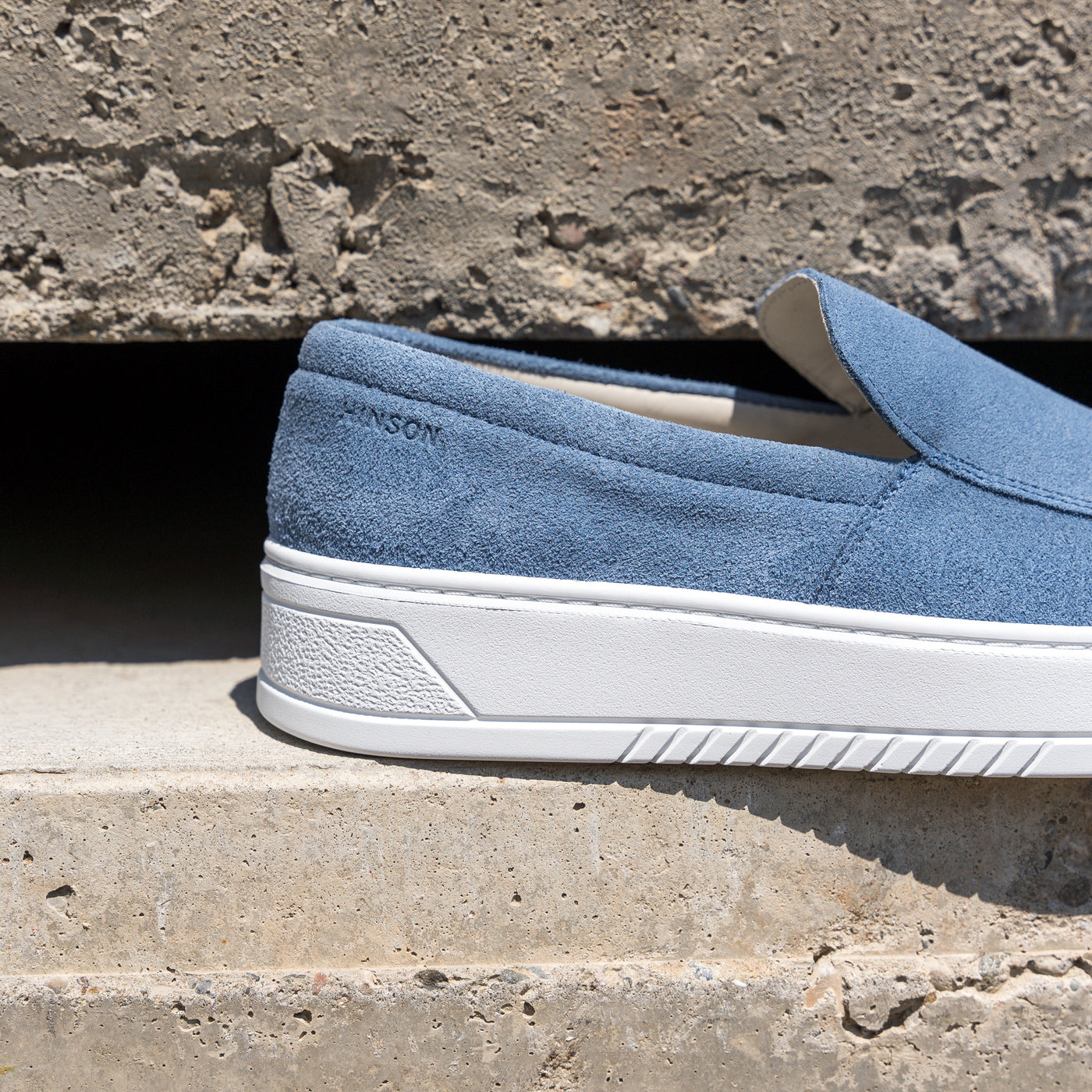 MILLER SLIP ON Blue Suede - HINSON | ALPINA