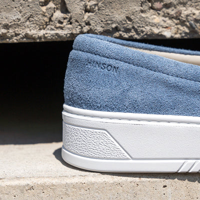 MILLER SLIP ON Blue Suede - HINSON | ALPINA