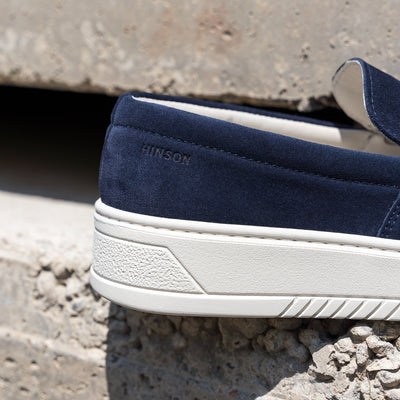 MILLER SLIP ON Navy Suede - HINSON | ALPINA