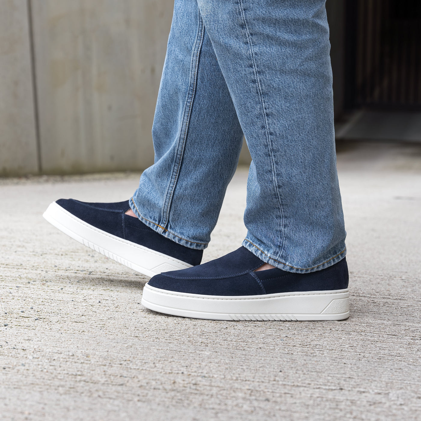 Hinson Miller Slip On Navy Suede - ALPINA BRANDS