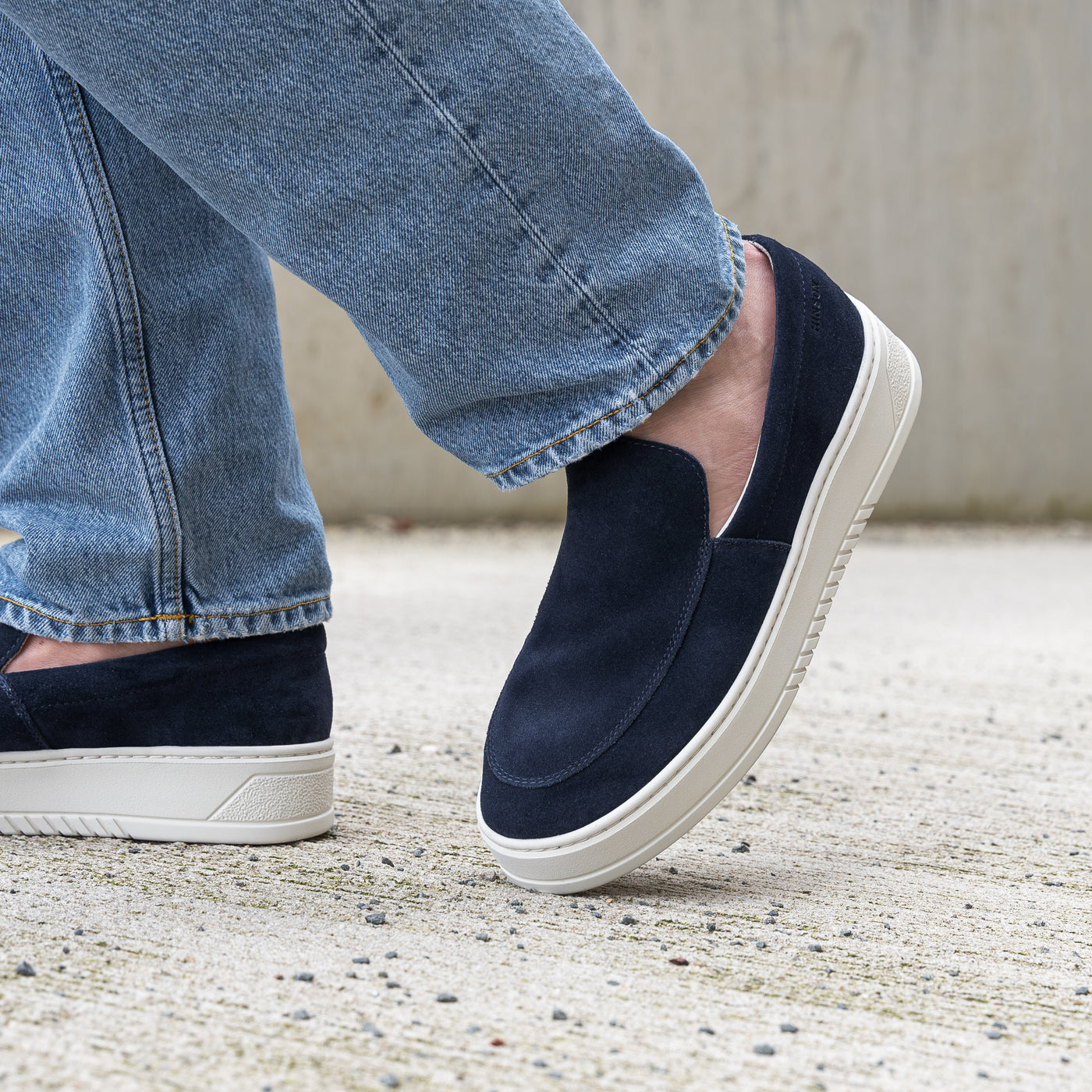 Hinson Miller Slip On Navy Suede - ALPINA BRANDS