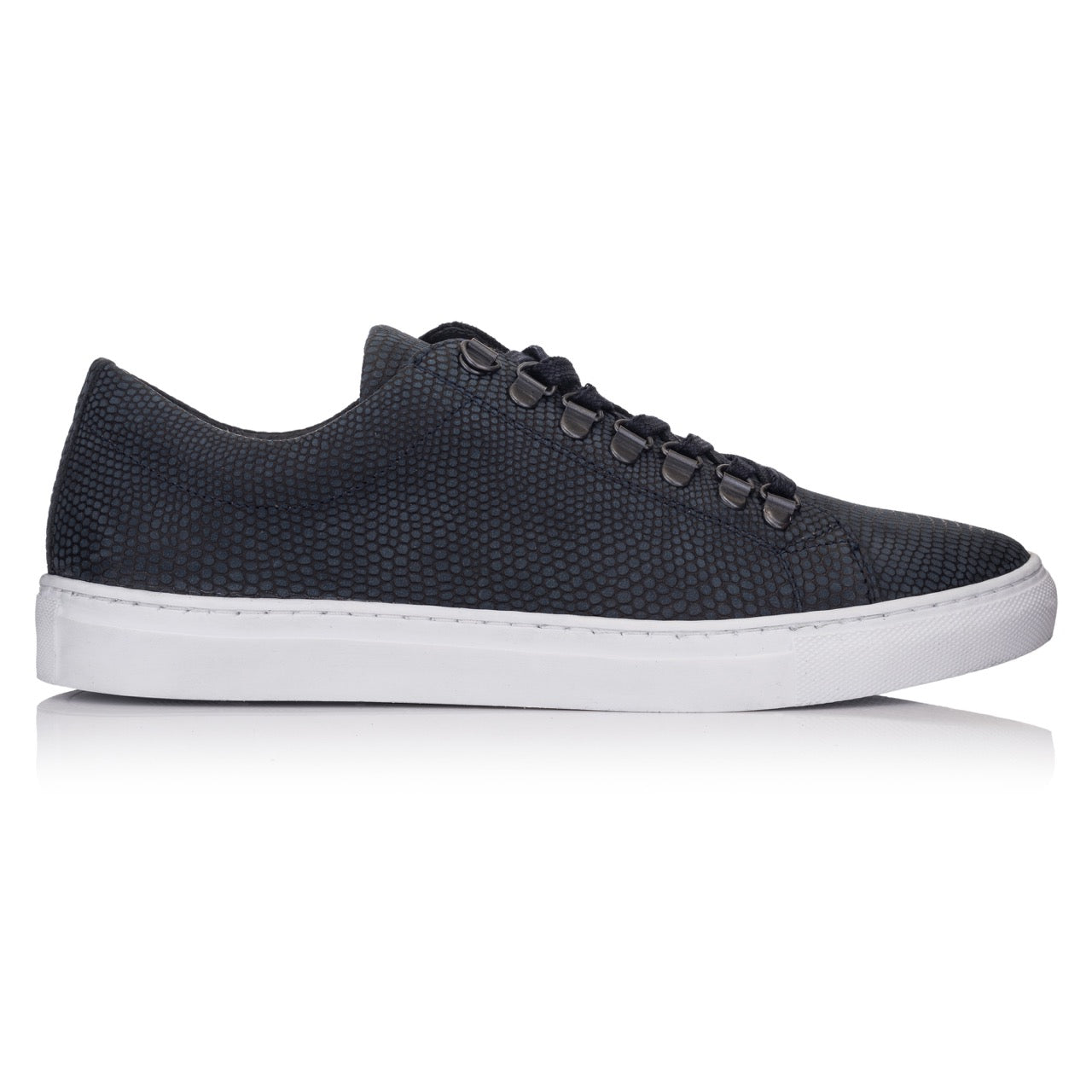 Velo sneaker eco dk.Blue reliëf leer